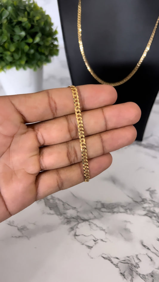 14k⚜️Solid Cuban Bracelet