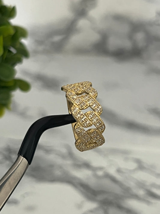 14k Men’s Cuban Ring Cz